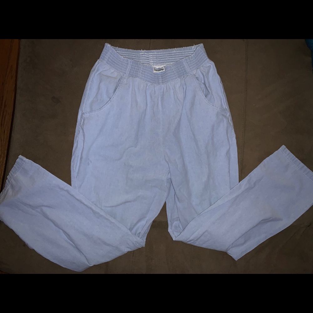 Light blue flows pants w pockets